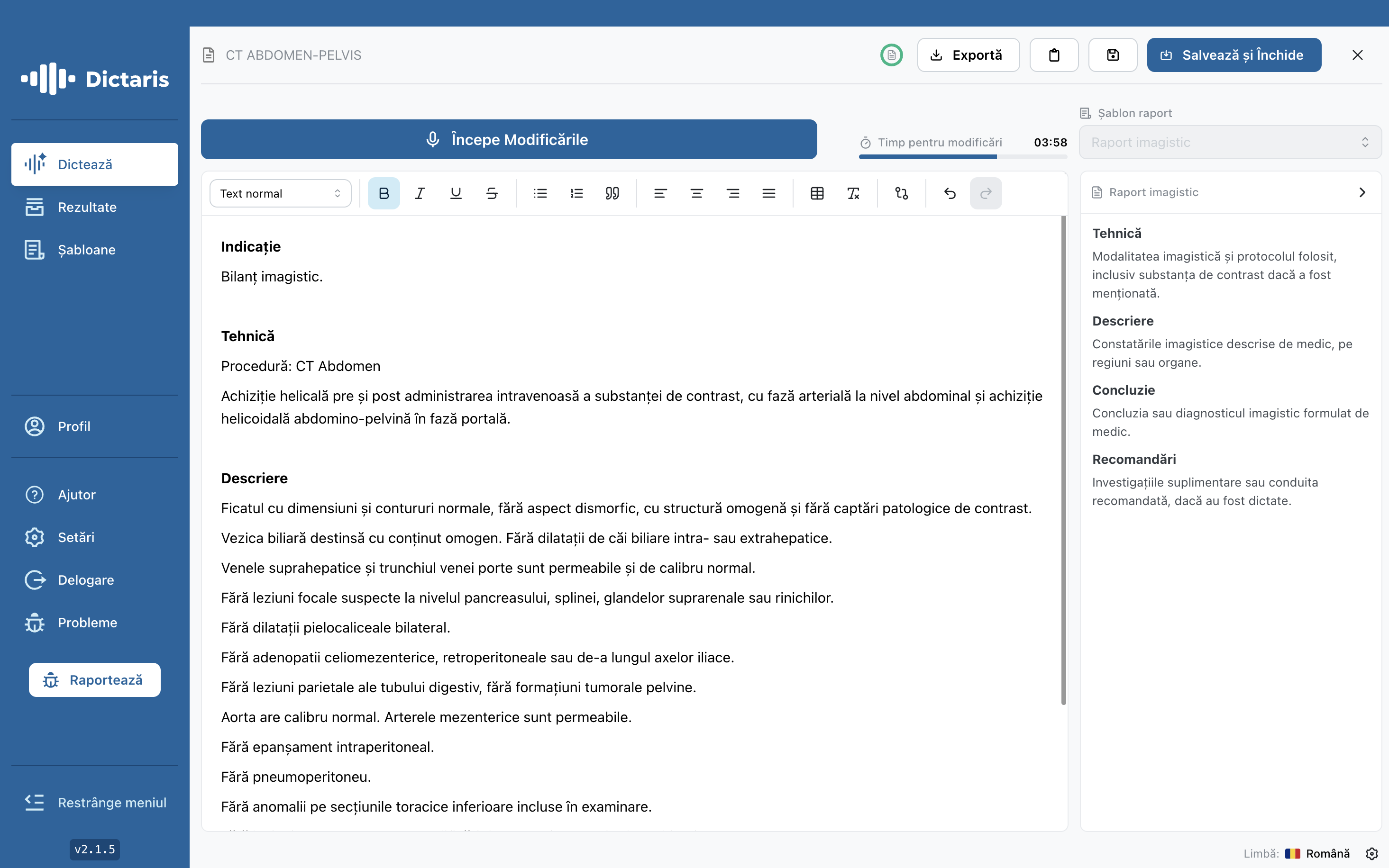 Dictaris Neo: app screenshot